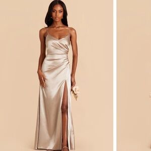 Birdy Grey Shiny Satin bridesmaid dress - Neutral Champagne
